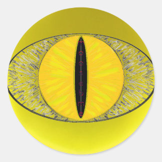 Saffron Hues Orb Eye Classic Round Sticker