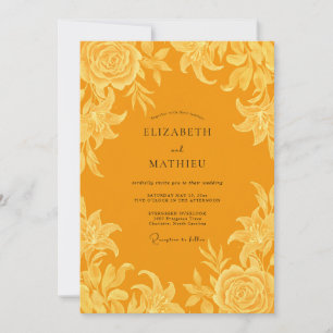 Saffron Lily Wedding Invitation