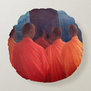 Saffron Monks Round Cushion