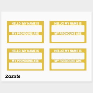 Saffron Name & Pronoun Labels
