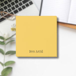 Saffron Professional Minimalist Black Script Post-it Notes