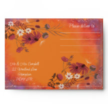 Saffron Sky Wildflowers - Invitation envelope