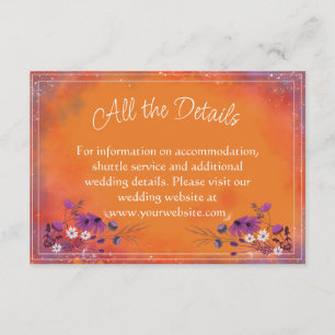Saffron Sky Wildflowers - Wedding enclosure card