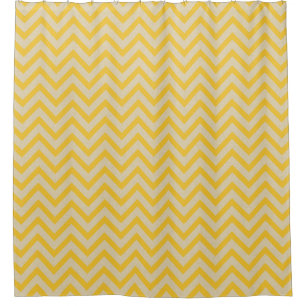 Saffron Spice Moods Chevrons Shower Curtain