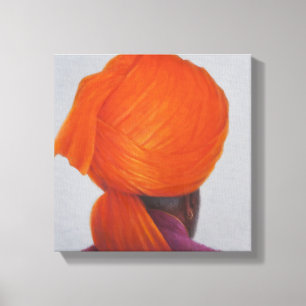 Saffron Turban 2014 Canvas Print