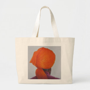 Saffron Turban 2014 Large Tote Bag