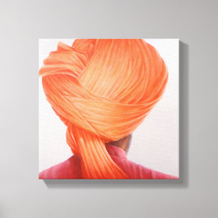 Saffron Turban Canvas Print