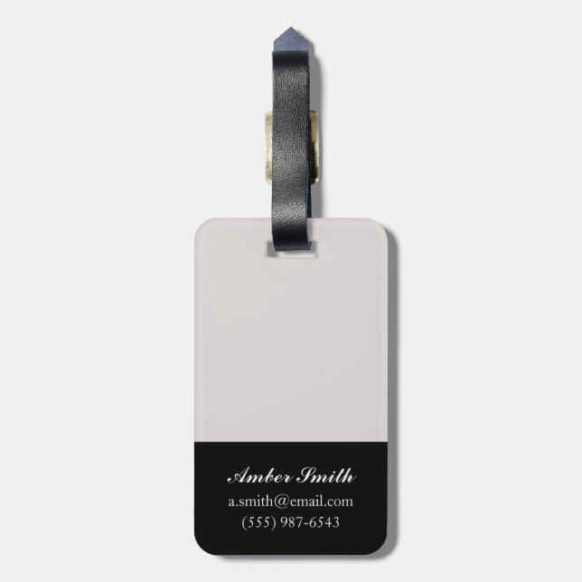 Saffron Turban Luggage Tag (Back Vertical)