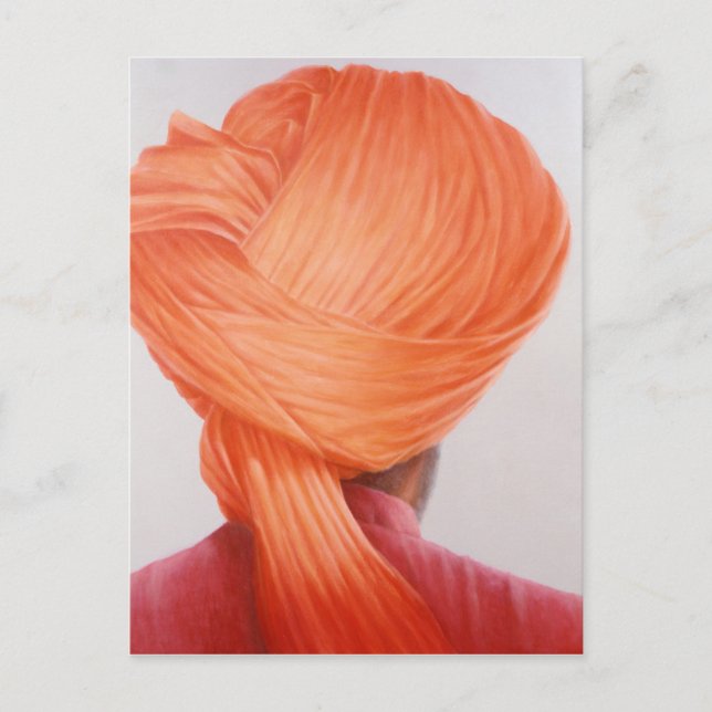 Saffron Turban Postcard (Front)