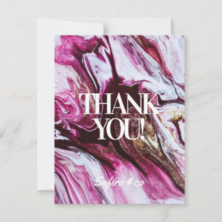 SAFIRO marble thank you card