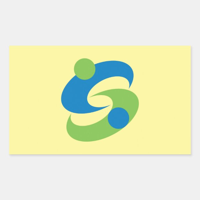 Saga city flag Saga prefecture japan symbol Rectangular Sticker (Front)