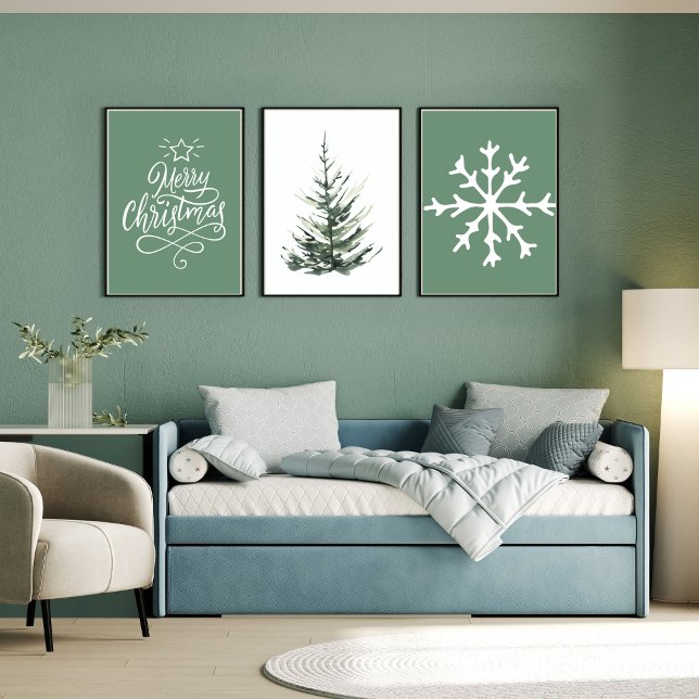 Saga Green Christmas snowflake Poster (Creator Uploaded)