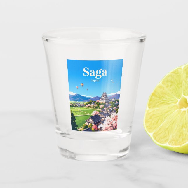 Saga Japan Shot Glass (Front)