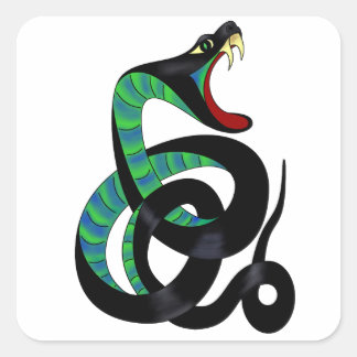 Sagacious Serpent Square Sticker