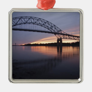 Sagamor Bridge over Cape Cod canal, Metal Tree Decoration