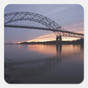 Sagamor Bridge over Cape Cod canal, Square Sticker