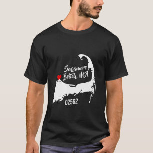 Sagamore Beach MA Heart Cape Cod 02562 T-Shirt