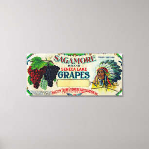 Sagamore Grape LabelHector, NY Canvas Print
