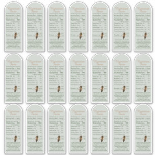 SAGE 16 oz Muth Honey Jar and bee Nutrition Facts 