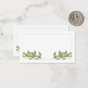 SAGE 3.5x2 Flat Note Card / Horizontal