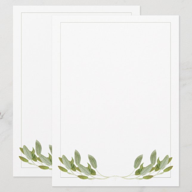 SAGE 6.5x8.75 Flat Card / Vertical (Front/Back)