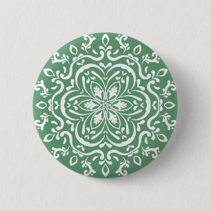 Sage 6 Cm Round Badge