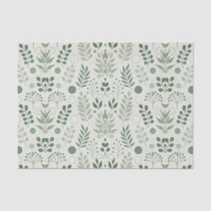 Sage and Circles Green Tissue Paper