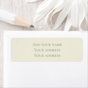 Sage and Cream Custom Christmas Return Address