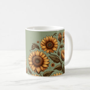 Sage and Sunflowers Coffee Mug