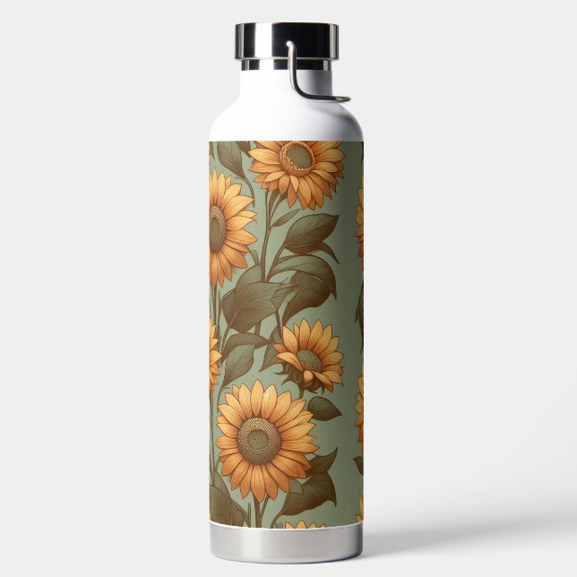 Sage and Sunflowers II Water Bottle (Left)