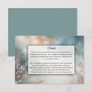 Sage and Terracotta Stardust Skies Wedding Enclosure Card