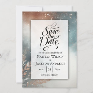 Sage and Terracotta Stardust Skies Wedding Save The Date