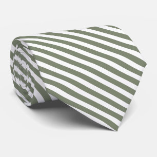 Sage and White Diagonal Stripes (Custom Colour) Tie