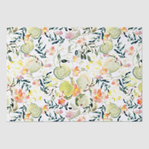 Sage Apple Picking Fruits and florals Tissue Paper