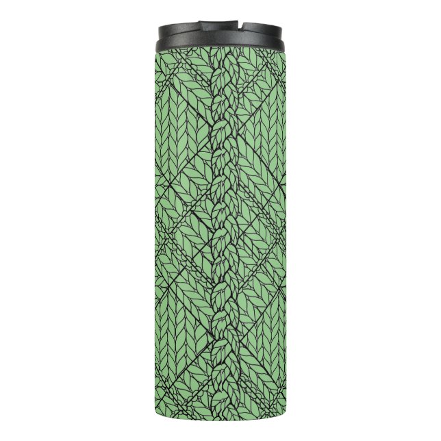 SAGE ARGYLE KNIT Thermal Tumbler (Back)