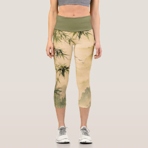 Sage bamboo mist capri leggings