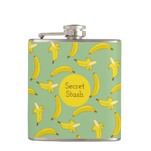 Sage Bananas Hip Flask