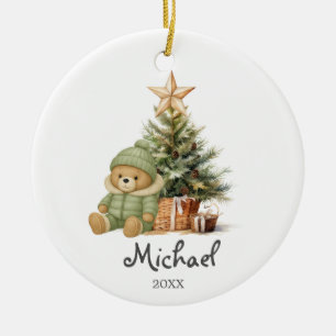Sage Bear Trees Baby’s First Christmas Ornament