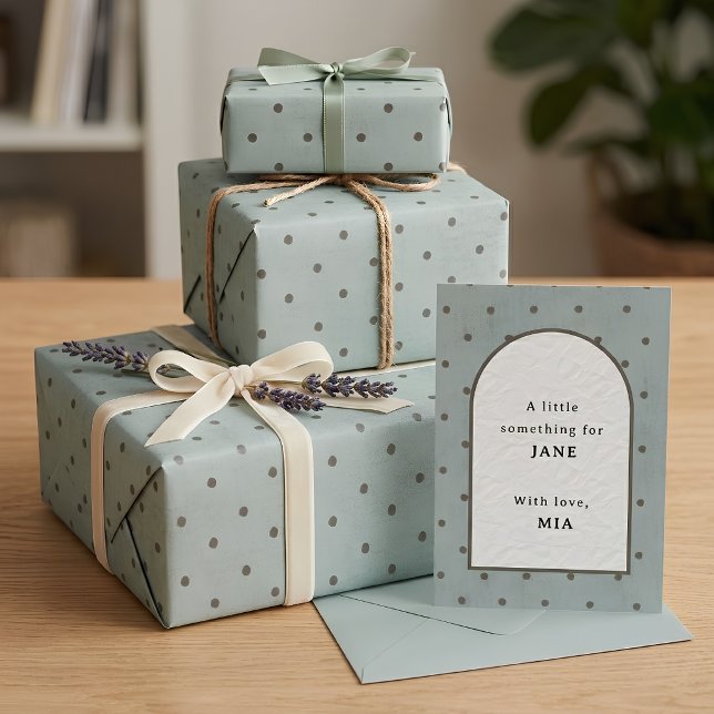 Sage Blue Textured Polka Dot Wrapping Paper (Creator Uploaded)