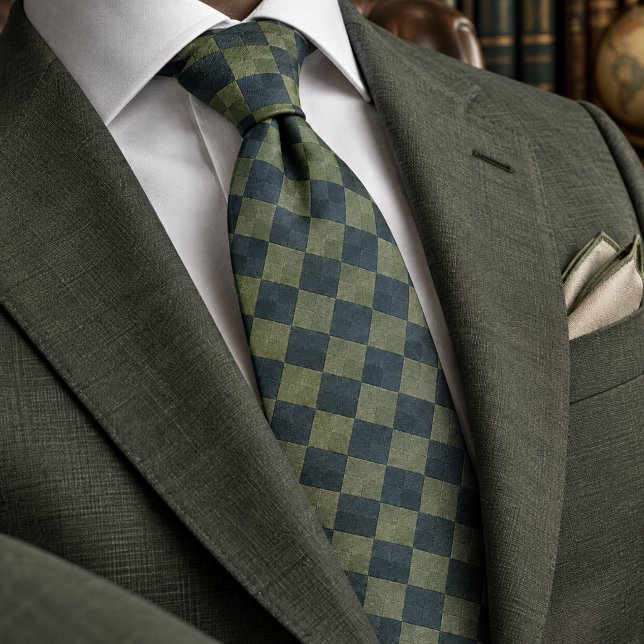 Sage Blue Woven Argyle Pattern Tie (Creator Uploaded)