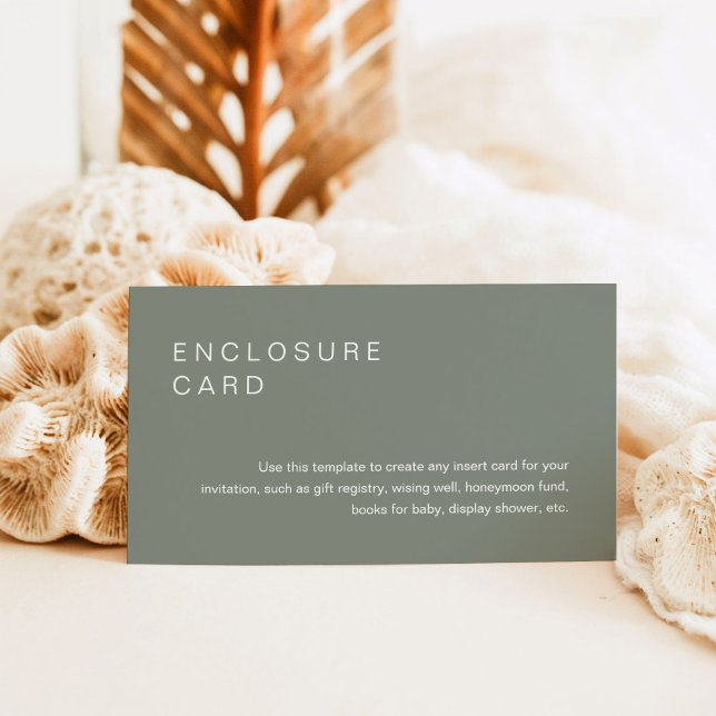 SAGE Bohemian Enclosure Card Invitation Insert (Creator Uploaded)