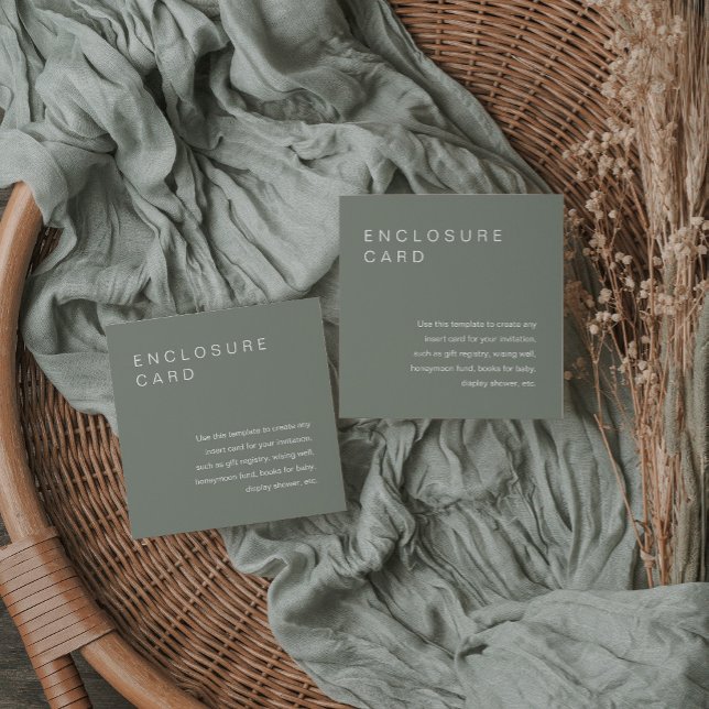 SAGE Bohemian Enclosure Card Invitation Insert (Creator Uploaded)