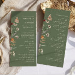 Sage Boho Floral Wedding Programme<br><div class="desc">Sage Boho Floral Wedding Program. This stylish & elegant wedding program features gorgeous hand-painted watercolor wildflowers arranged as a lovely bouquet perfect for spring,  summer,  or fall weddings. Find matching items in the Sage Green Boho Wildflower Wedding Collection.</div>