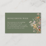 Sage Boho Honeymoon Wish Enclosure Card<br><div class="desc">Sage Boho Honeymoon Wish Enclosure Card. This stylish & elegant honeymoon wish details enclosure card features gorgeous hand-painted watercolor wildflowers arranged as a lovely bouquet perfect for spring,  summer,  or fall weddings.</div>