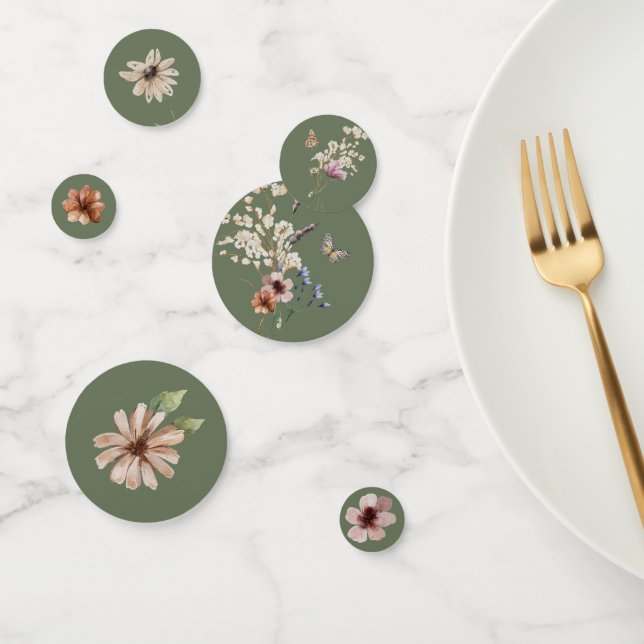 Sage Boho Wedding Confetti (Group)