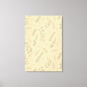 Sage Botanical Eucalyptus Pressed Flower Minimalis Canvas Print