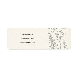 Sage Botanical Return Address Label