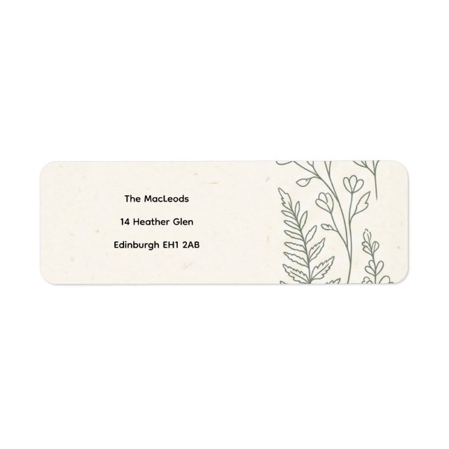 Sage Botanical Return Address Label (Front)