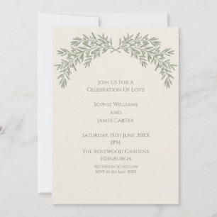 Sage Botanical Wedding Invitation