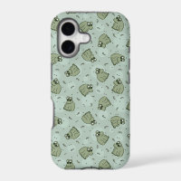Sage Bubble Frogs - laurel green kids pattern.